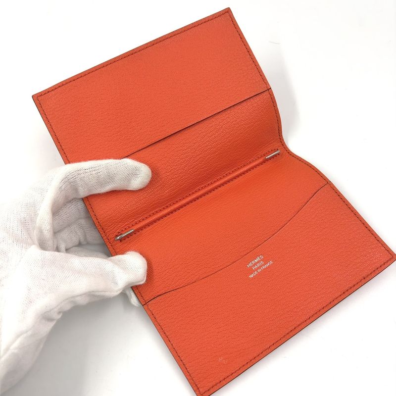 Hermes Agenda T Engraved Leather Orange And Pink Notebook Cabas - Silver
