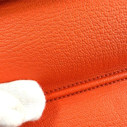 Hermes Agenda T Engraved Leather Orange And Pink Notebook Cabas - Silver