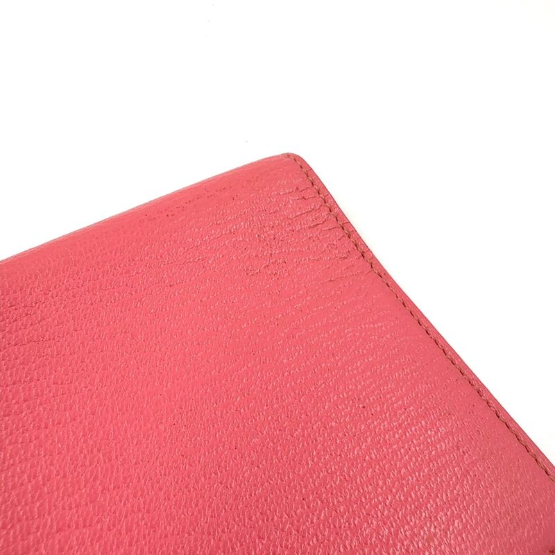 Hermes Agenda T Engraved Leather Orange And Pink Notebook Cabas - Silver