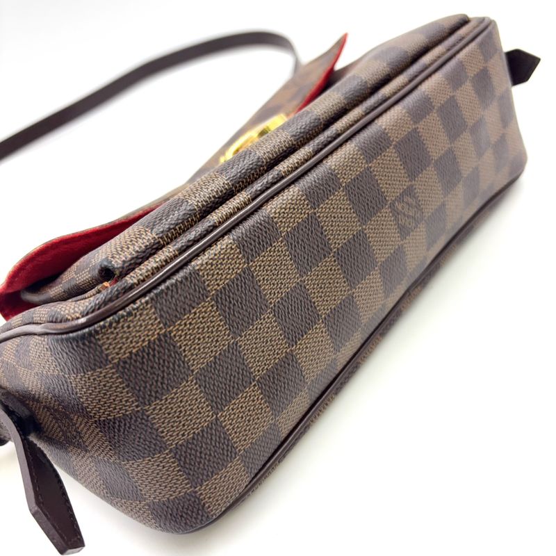 Louis Vuitton Ravello GM Damier Ebene Damier Ebene Leather × PVC Brown Shoulder