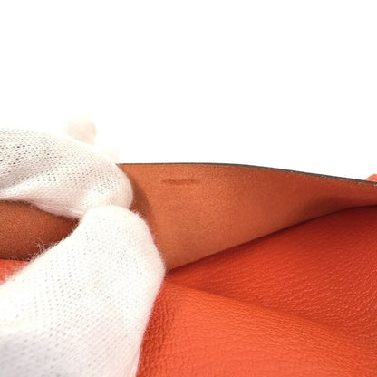 Hermes Agenda T Engraved Leather Orange And Pink Notebook Cabas - Silver