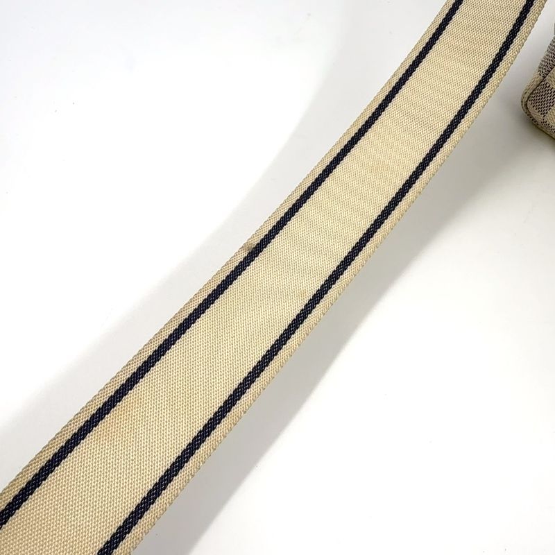 Louis Vuitton Naviglio Damier Azure Damier Azure Leather × PVC White Shoulder