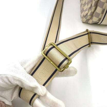 Louis Vuitton Naviglio Damier Azure Damier Azure Leather × PVC White Shoulder