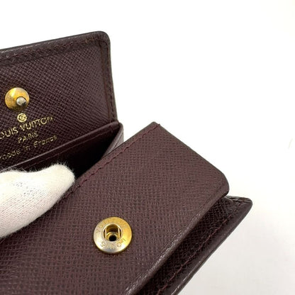 Louis Vuitton Porte Monet Boite Coin Purse Serial Unclear Leather × Box Calf