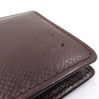 Louis Vuitton Porte Monet Boite Coin Purse Serial Unclear Leather × Box Calf