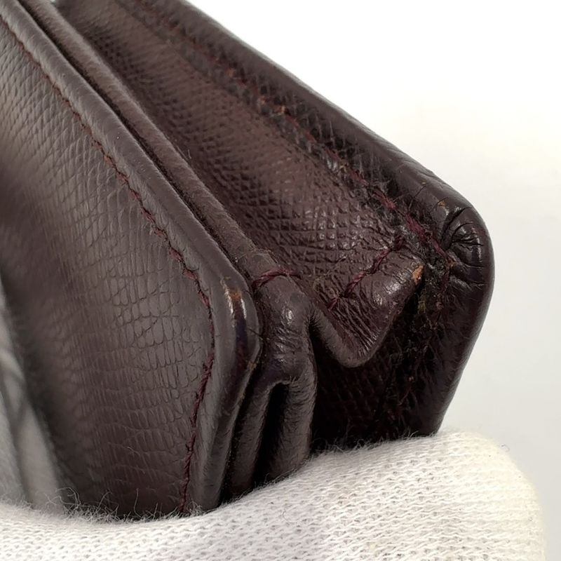 Louis Vuitton Porte Monet Boite Coin Purse Serial Unclear Leather × Box Calf