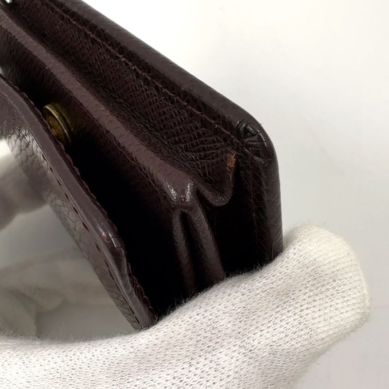 Louis Vuitton Porte Monet Boite Coin Purse Serial Unclear Leather × Box Calf