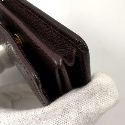 Louis Vuitton Porte Monet Boite Coin Purse Serial Unclear Leather × Box Calf