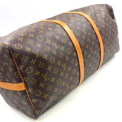 Louis Vuitton Keepall Bandoliere 60 Monogram Leather × PVC Brown Boston Bag