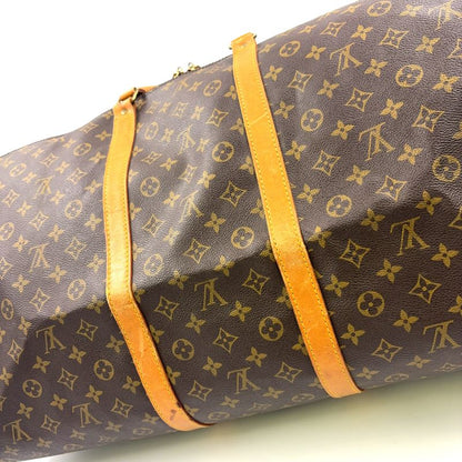 Louis Vuitton Keepall Bandoliere 60 Monogram Leather × PVC Brown Boston Bag