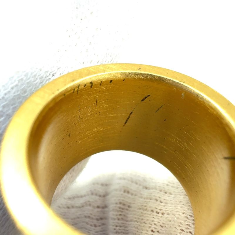 Chanel Coco Mark Heart 02 P Metal Gold And Black Ring A18714