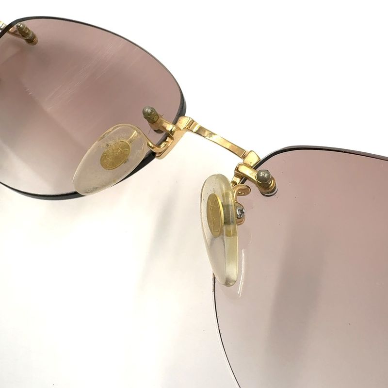 Saint Laurent Paris Rimless Tortoiseshell YSL Logo 31-0047 Plastic Dark Navy