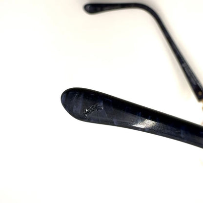 Saint Laurent Paris Rimless Tortoiseshell YSL Logo 31-0047 Plastic Dark Navy