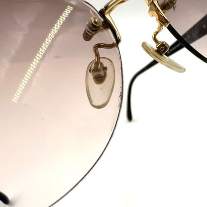 Saint Laurent Paris Rimless Tortoiseshell YSL Logo 31-0047 Plastic Dark Navy