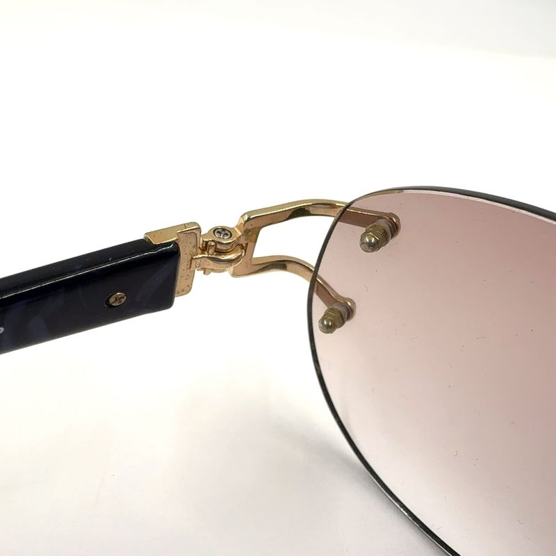 Saint Laurent Paris Rimless Tortoiseshell YSL Logo 31-0047 Plastic Dark Navy