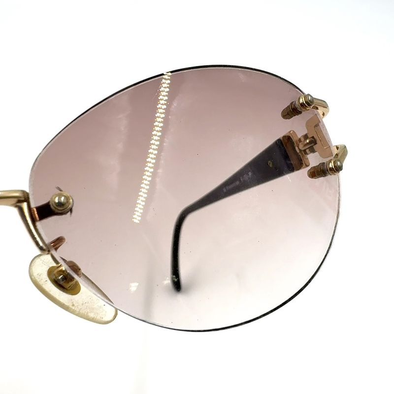 Saint Laurent Paris Rimless Tortoiseshell YSL Logo 31-0047 Plastic Dark Navy