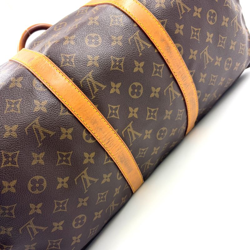Louis Vuitton Keepall 50 Monogram Leather X PVC Brown Boston Bag Gold M41426
