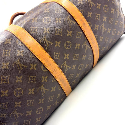 Louis Vuitton Keepall 50 Monogram Leather X PVC Brown Boston Bag Gold M41426