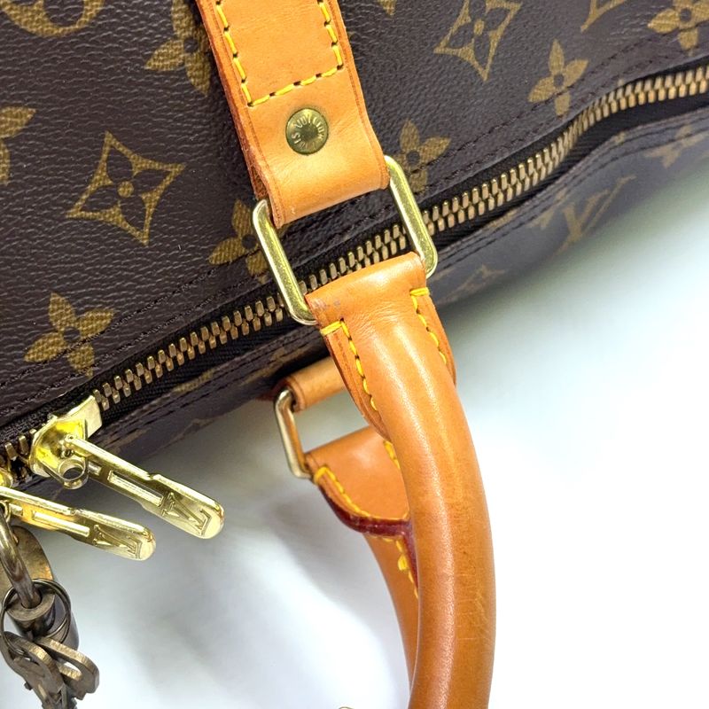 Louis Vuitton Keepall 60 Monogram Leather X PVC Brown Boston Bag Gold M41422