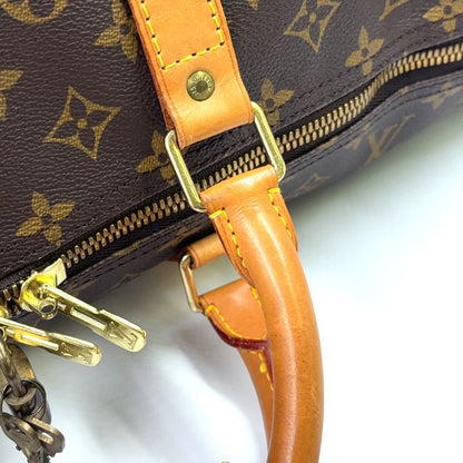 Louis Vuitton Keepall 60 Monogram Leather X PVC Brown Boston Bag Gold M41422