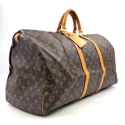 Louis Vuitton Keepall 60 Monogram Leather X PVC Brown Boston Bag Gold M41422