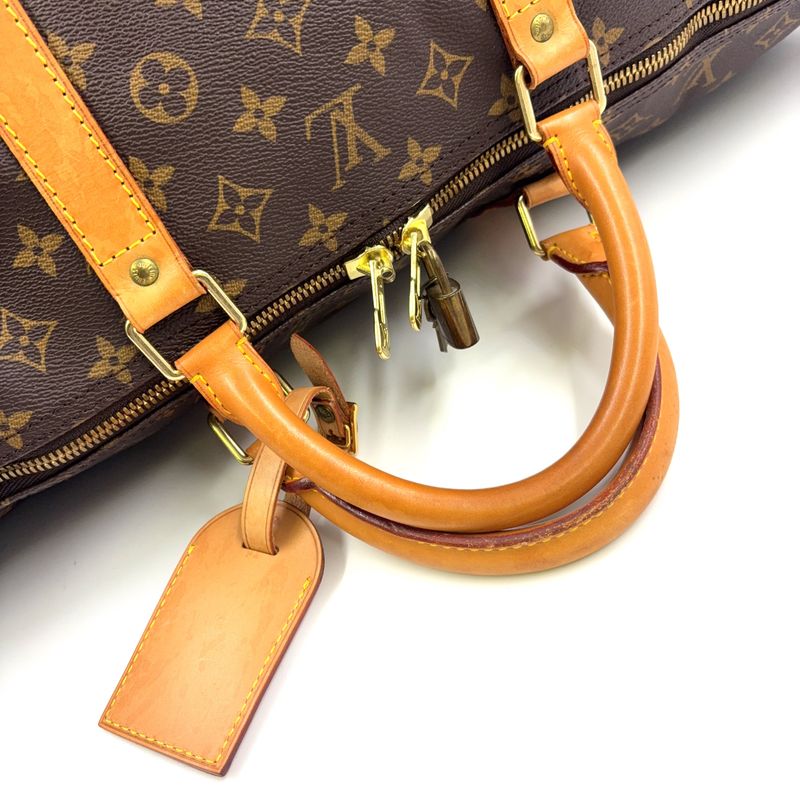 Louis Vuitton Keepall 60 Monogram Leather X PVC Brown Boston Bag Gold M41422