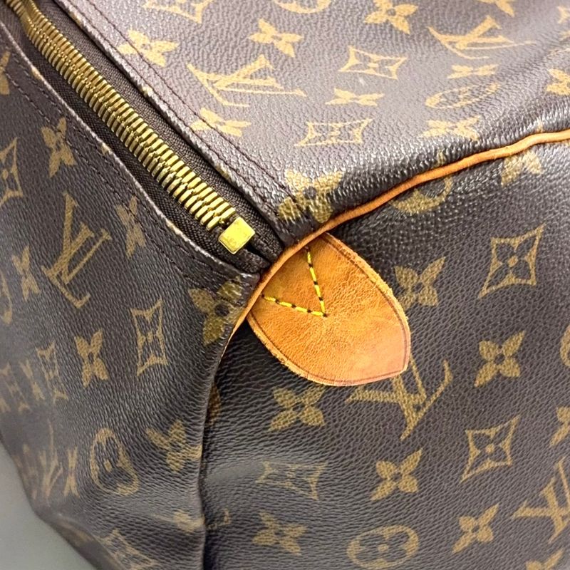 Louis Vuitton Keepall 60 Monogram Leather X PVC Brown Boston Bag Gold M41422