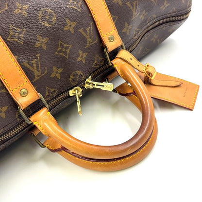 Louis Vuitton Keepall 50 Monogram Leather X PVC Brown Boston Bag Gold M41426