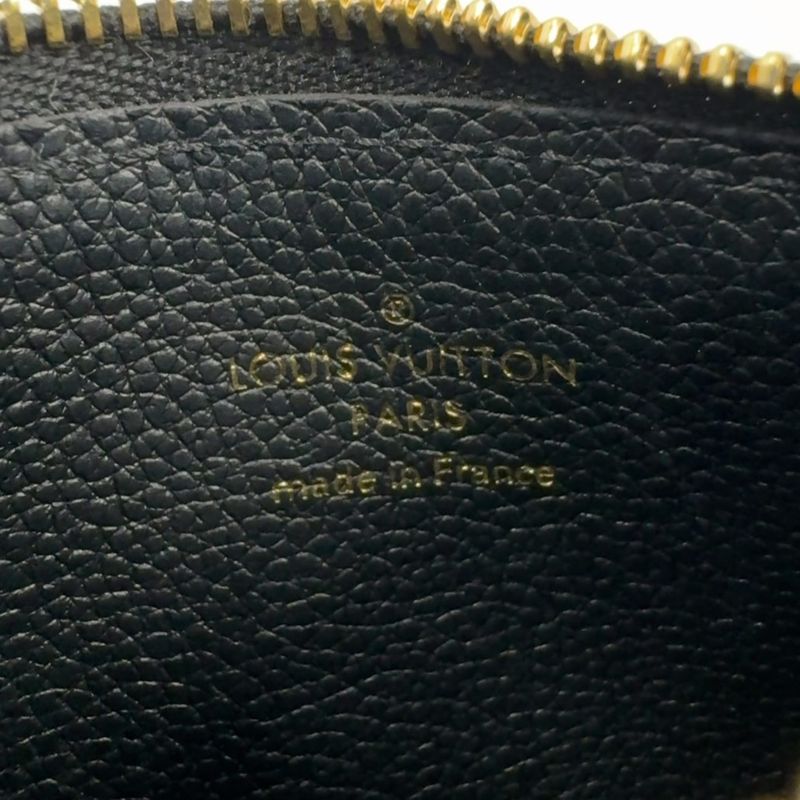 Louis Vuitton Monogram Empreinte Porte Carte Flora Rfid-compliant Leather Black