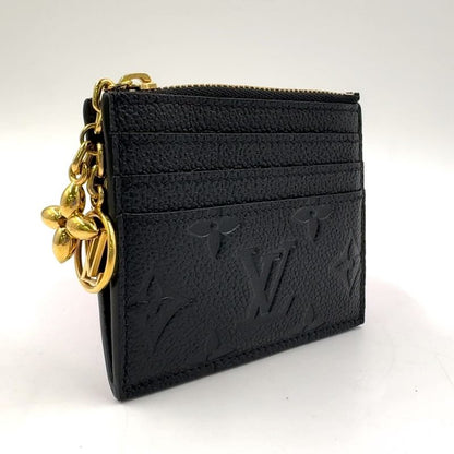 Louis Vuitton Monogram Empreinte Porte Carte Flora Rfid-compliant Leather Black