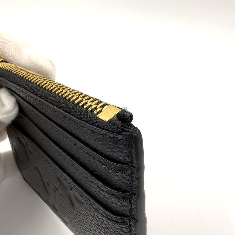 Louis Vuitton Monogram Empreinte Porte Carte Flora Rfid-compliant Leather Black