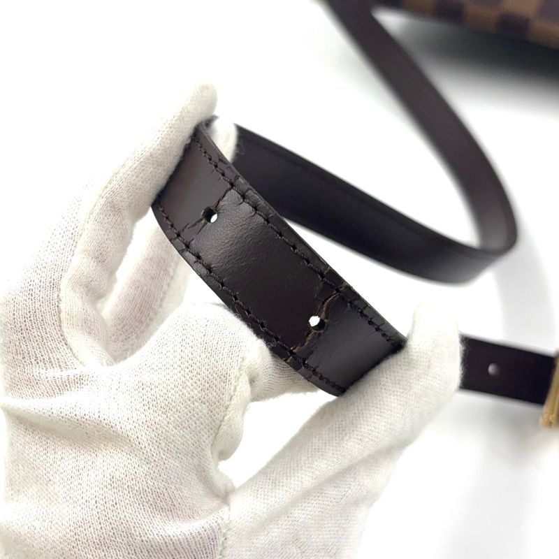 Louis Vuitton Musette Damier Ebene Damier Ebene Leather × PVC Brown Shoulder