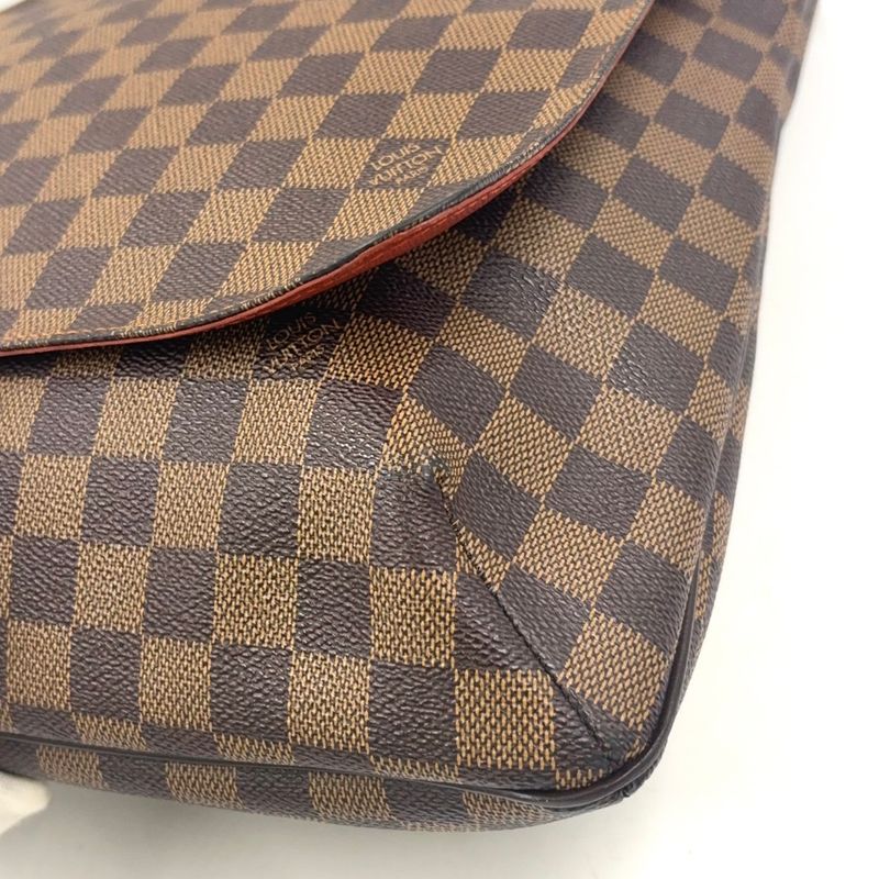Louis Vuitton Musette Damier Ebene Damier Ebene Leather × PVC Brown Shoulder