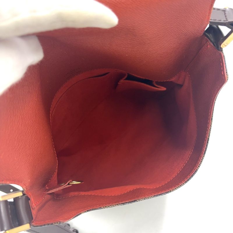 Louis Vuitton Musette Damier Ebene Damier Ebene Leather × PVC Brown Shoulder