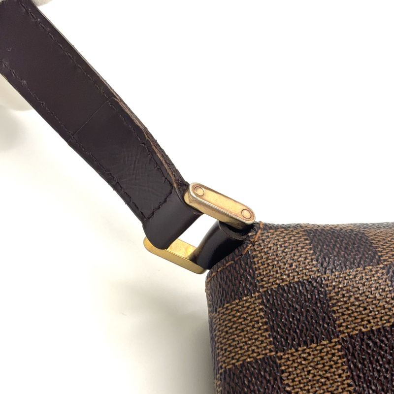 Louis Vuitton Musette Damier Ebene Damier Ebene Leather × PVC Brown Shoulder