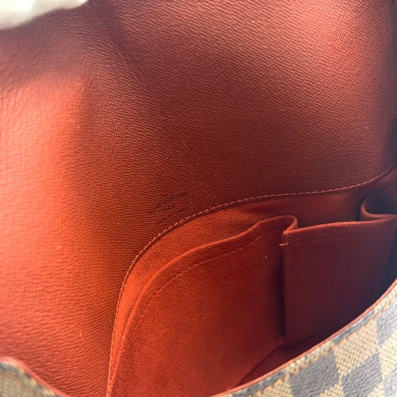 Louis Vuitton Musette Damier Ebene Damier Ebene Leather × PVC Brown Shoulder