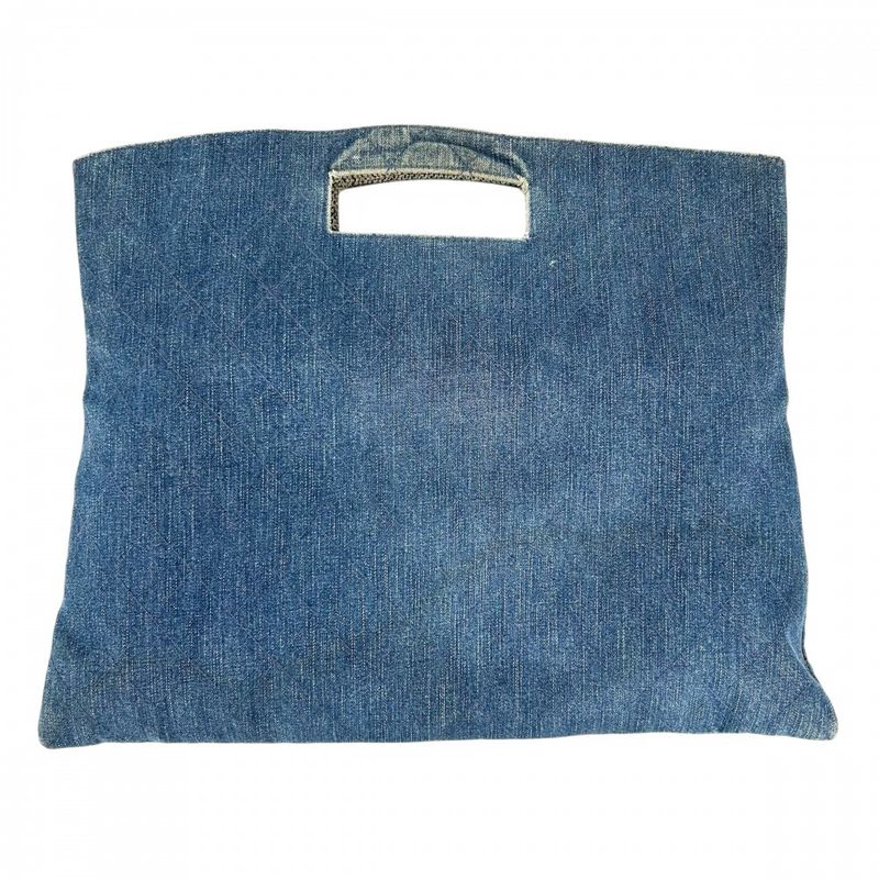 Chanel Handbag Women Matelasse Shoulder Bag Chanel Denim Blue [pre-owned