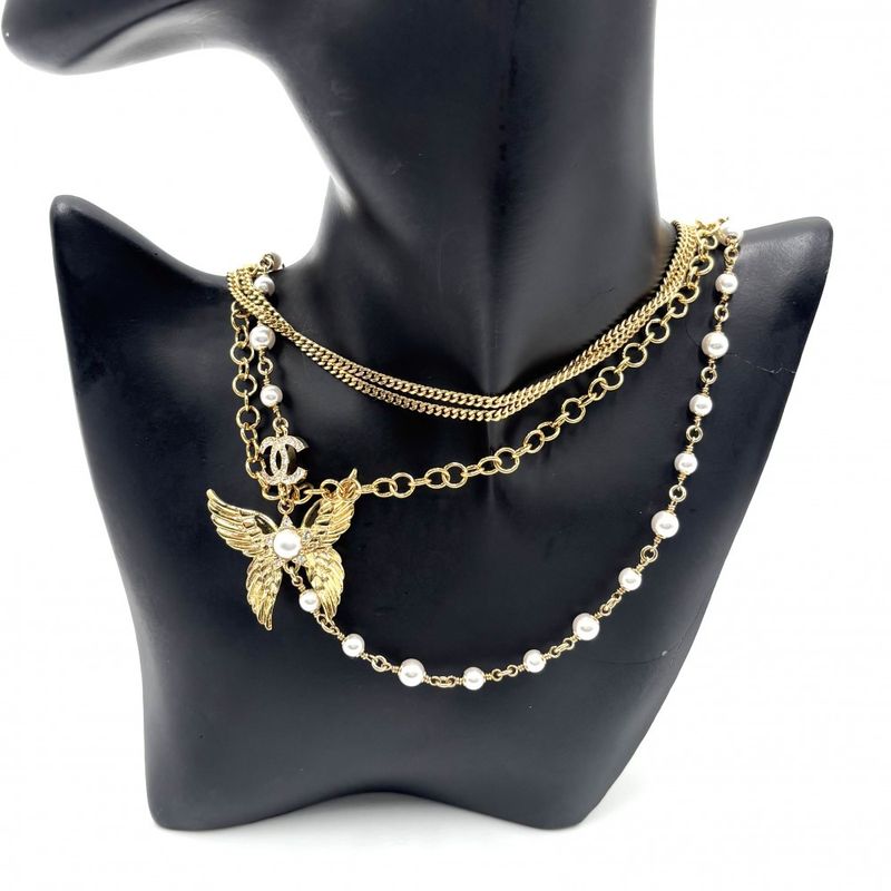 Chanel Necklace Women's Coco Mark Long Necklace Accessories With Adjuster Coco