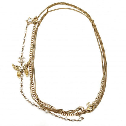 Chanel Necklace Women's Coco Mark Long Necklace Accessories With Adjuster Coco