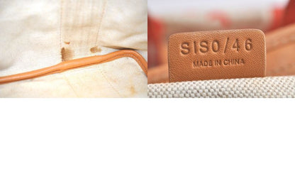 Celine C Macadam Carriage Shoulder Tote Bag Pvc Leather Beige 4483n