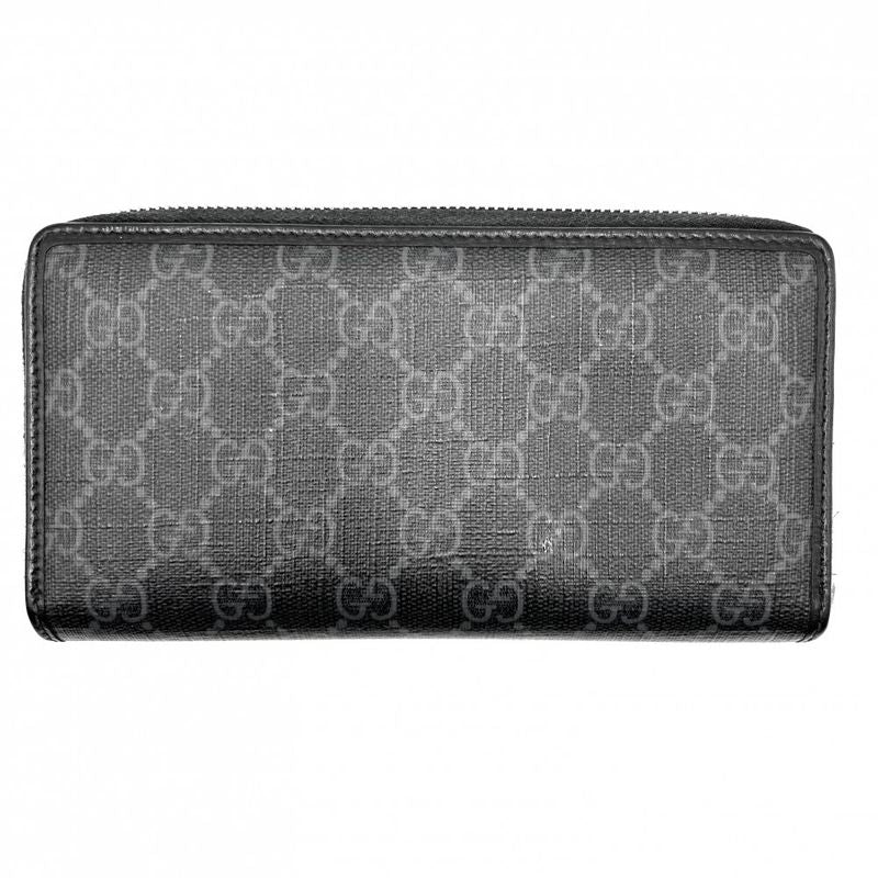 Gucci Men's GG Supreme Zip Around Long Wallet Interlocking G Round Zipper Gucci