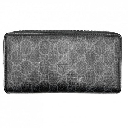 Gucci Men's GG Supreme Zip Around Long Wallet Interlocking G Round Zipper Gucci