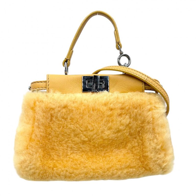 Fendi 2WAY Ladies Micro Peekaboo Mini Handbag Shoulder Bag Shoulder Crossbody