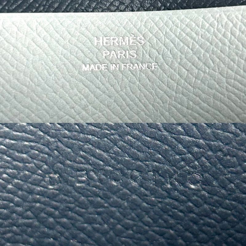 Hermes Long Wallet Men's MC2 Fleming Bifold Long Wallet Genuine Leather Hermes