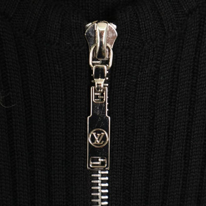 Louis Vuitton Dress Women's Animal Pattern Front Zip Knit Dress Long Sleeve