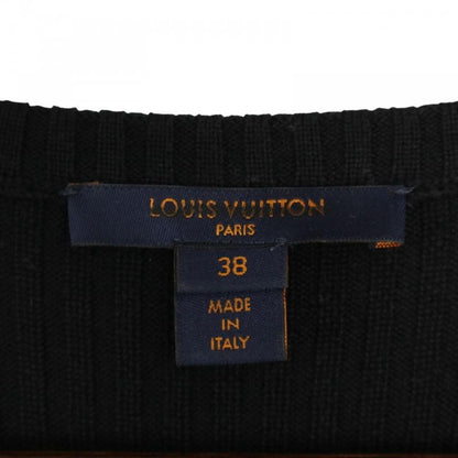 Louis Vuitton Dress Women's Animal Pattern Front Zip Knit Dress Long Sleeve