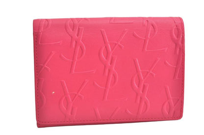 YVES Saint Laurent Yves Saint Laurent Vintage Bifold Wallet Purse Leather Pink