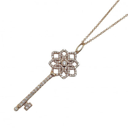 Tiffany & Co Necklace Women's Pendant Woven Key Jewelry Accessories 18K PG