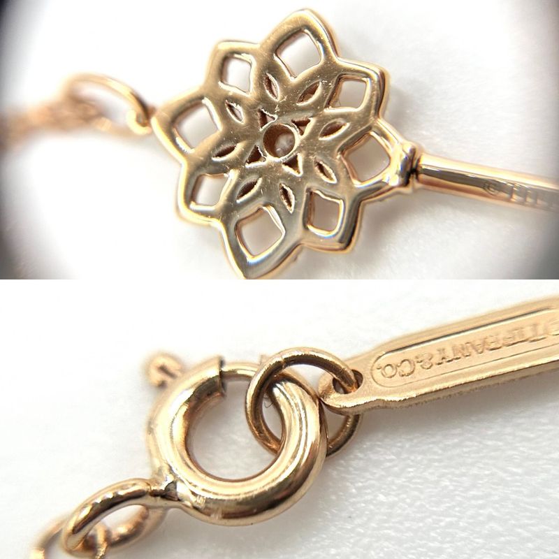 Tiffany & Co Necklace Women's Pendant Woven Key Jewelry Accessories 18K PG