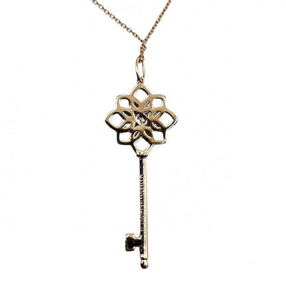 Tiffany & Co Necklace Women's Pendant Woven Key Jewelry Accessories 18K PG